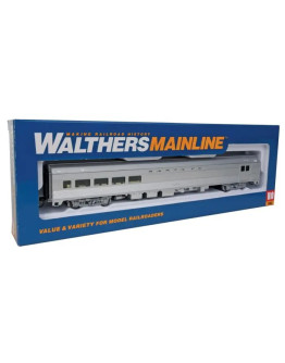 WALTHERS MAINLINE HO COACH 910-30052 85' BUDD BAGGAGE LOUNGE - SANTA FE - WAL9130052