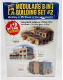 WALTHERS CORNERSTONE HO BUILDING KIT  9333752 MODULAR 3 IN 1 BUILDING SET #2