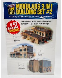 WALTHERS CORNERSTONE HO BUILDING KIT  9333752 MODULAR 3 IN 1 BUILDING SET #2