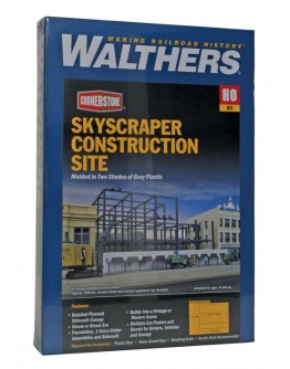 WALTHERS CORNERSTONE HO BUILDING KIT  9333761 SKYSCRAPER CONSTRUCTION SITE
