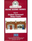 WILLS KITS PLASTIC MODELS - OO SCALE BUILDING KIT - SS18 Station Forecourt Shops