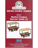 WILLS KITS PLASTIC MODELS - OO SCALE BUILDING KIT - SS37 Market Traders Barrow Stalls [2 off]