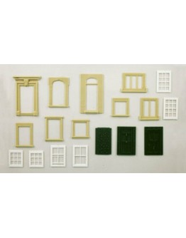 WILLS KITS PLASTIC MODELS - OO SCALE BUILDING KIT - SS42 Windows and Doors