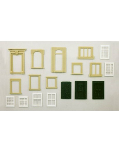 WILLS KITS PLASTIC MODELS - OO SCALE BUILDING KIT - SS42 Windows and Doors