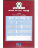 WILLS KITS PLASTIC MODELS - OO SCALE BUILDING KIT - SS43 Concrete Fencing - 4 different types