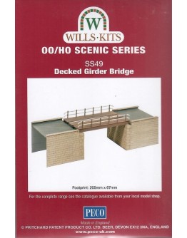 WILLS KITS PLASTIC MODELS - OO SCALE BUILDING KIT - SS49 Decked Girder Bridge