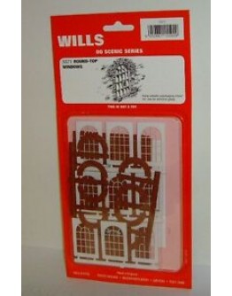 WILLS KITS PLASTIC MODELS - OO SCALE BUILDING KIT - SS71 Round Top Windows Set