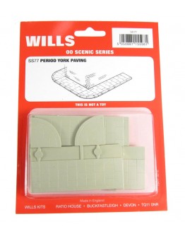 WILLS KITS PLASTIC MODELS - OO SCALE BUILDING KIT - SS77 Period York Paving [8 Straights + Corners]