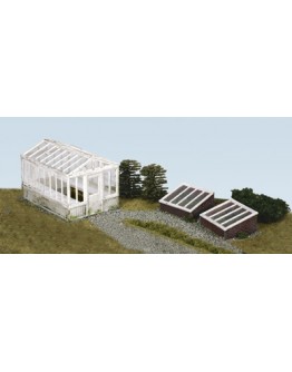 WILLS KITS PLASTIC MODELS - OO SCALE BUILDING KIT - SS20 Greenhouse & Cold Frame