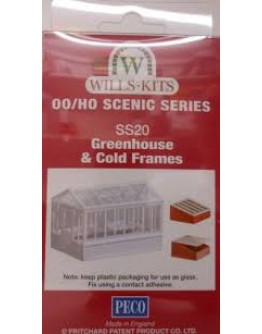WILLS KITS PLASTIC MODELS - OO SCALE BUILDING KIT - SS20 Greenhouse & Cold Frame