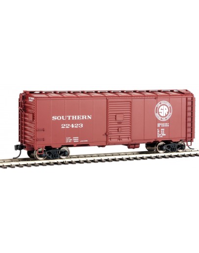 WALTHERS MAINLINE HO WAGON  9102709 40ft AAR Modified 1937 Boxcar - Southern Railway - [Boxcar Red, White]