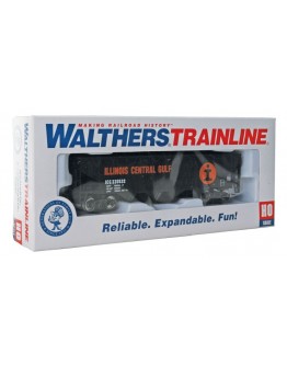 WALTHERS TRAINLINE HO WAGON  9311426 Offset Hopper - Illinois Central [ black]