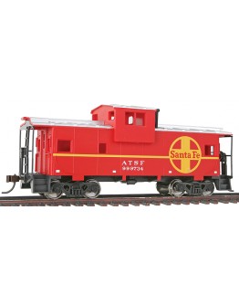 WALTHERS TRAINLINE HO WAGON  9311503 Wide Vision Caboose - Atchison, Topeka & Santa Fe- [Red, Silver, Yellow]