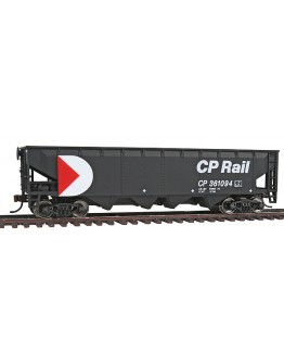 WALTHERS TRAINLINE HO WAGON  9311656 Offset Quad Hopper - Canadian Pacific Railroad - [Black, White]