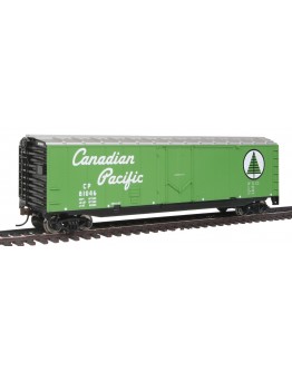 WALTHERS TRAINLINE HO WAGON  9311673 50ft Plug Door Box Car - Canadian Pacific - [Green, Newsprint Service Logo]