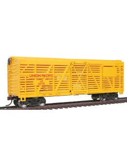 WALTHERS TRAINLINE HO WAGON  9311680 40ft Stock Car - Union Pacific Railroad - [Armour Yellow, Red]