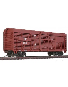 WALTHERS TRAINLINE HO WAGON  9311688 40ft Stock Car - Southern Pacific Railroad - [Boxcar Red, White]