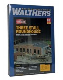 WALTHERS CORNERSTONE HO BUILDING KIT  9333041 3 Stall Modern Roundhouse