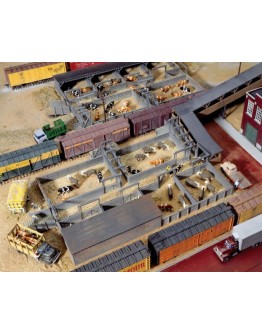 WALTHERS CORNERSTONE HO BUILDING KIT  9333047 STOCK YARDS