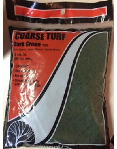 WOODLAND SCENICS - LANDSCAPE - COURSE TURF - T65 Dark Green