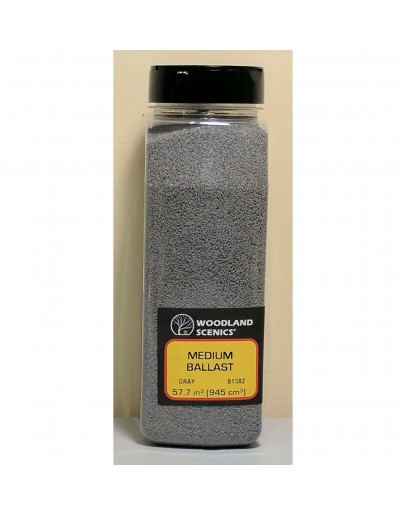 WOODLAND SCENICS - ROADBED - BALLAST MEDIUM - B1382 Gray