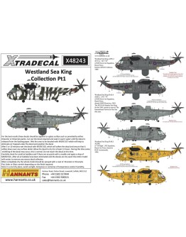 XTRADECAL 1/48 SCALE DECAL FOR PLASTIC MODEL KIT'S - 48243 - Westland Sea King Collection Pt1
