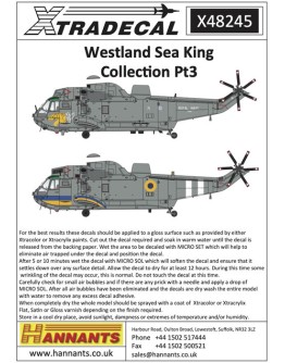 XTRADECAL 1/48 SCALE DECAL FOR PLASTIC MODEL KIT'S - 48245 - Westland Sea King Collection Pt3