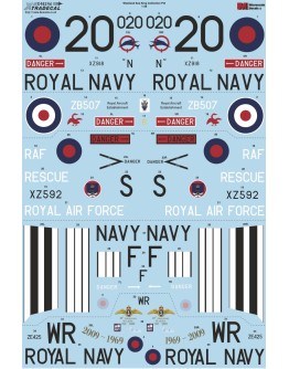 XTRADECAL 1/48 SCALE DECAL FOR PLASTIC MODEL KIT'S - 48246 - Westland Sea King Collection Pt4
