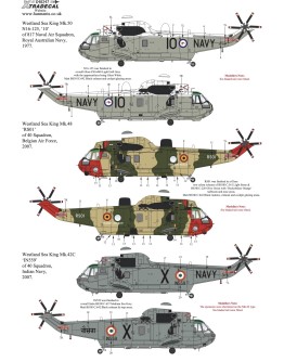 XTRADECAL 1/48 SCALE DECAL FOR PLASTIC MODEL KIT'S - 48247 - Westland Sea King Collection Pt5