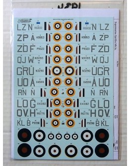 XTRADECAL 1/72 SCALE DECAL FOR PLASTIC MODEL KIT'S - 72221 - Battle of Britain 75th Anniversary Supermarine Spitfire Mk.1a - XD72221