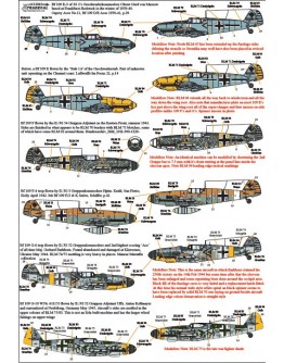 XTRADECAL 1/32 SCALE DECAL FOR PLASTIC MODEL KIT'S - 32067 - Messerschmitt Bf 109 Stab Pt2 XD32067