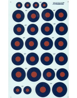 XTRADECAL 1/48 SCALE DECAL FOR PLASTIC MODEL KIT'S - 48028 - RAF National Insignia B Type Roundels XD48028