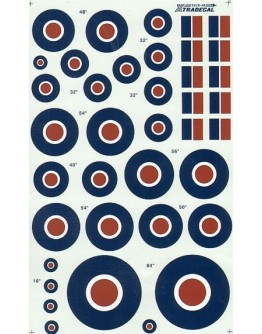 XTRADECAL 1/48 SCALE DECAL FOR PLASTIC MODEL KIT'S - 48029 - KIT'S RAF Roundels Type C XD48029