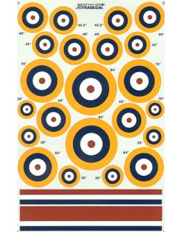 XTRADECAL 1/48 SCALE DECAL FOR PLASTIC MODEL KIT'S - 48032 - RAF Roundels Type A1 XD48032