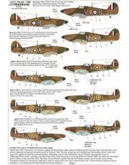 XTRADECAL 1/48 SCALE DECAL FOR PLASTIC MODEL KIT'S - 48086 RAF BATTLE OF BRITAIN SPITEFIRES & HURRICANES XD48086
