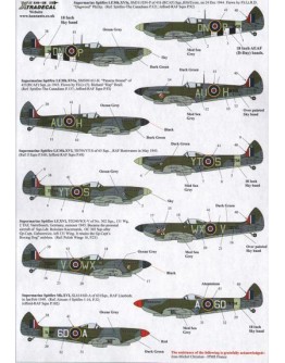 XTRADECAL 1/48 SCALE DECAL FOR PLASTIC MODEL KIT'S - 48128 - Supermarine Spitfire Mk.XVI XD48128