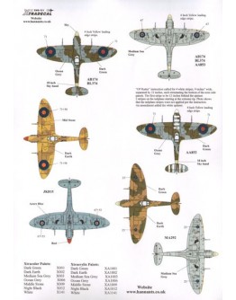 XTRADECAL 1/48 SCALE DECAL FOR PLASTIC MODEL KIT'S - 48132 - Supermarine Spitfire Mk.Vb/c XD48132