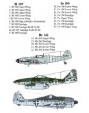 XTRADECAL 1/48 SCALE DECAL FOR PLASTIC MODEL KIT'S - 48165 - Luftwaffe Fighter Crosses Bf 109, Fw 190, Me 262 XD48165