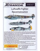 XTRADECAL 1/48 SCALE DECAL FOR PLASTIC MODEL KIT'S - 48167 - LUFTWAFFE FIGHTER RECONNAISSANCE XD48167