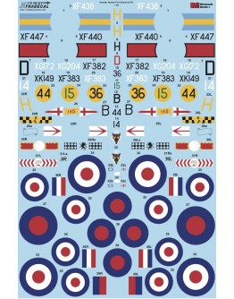 XTRADECAL 1/48 SCALE DECAL FOR PLASTIC MODEL KIT'S - 48189 - Hawker Hunter F.6 Pt1 XD48189
