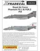 XTRADECAL 1/48 SCALE DECAL FOR PLASTIC MODEL KIT'S - 48202 - Royal Air Force Phantom FG.1 & FGR.2 Pt4 XD48202