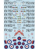 XTRADECAL 1/48 SCALE DECAL FOR PLASTIC MODEL KIT'S - 48211 - Early RAF Harrier GR.1/3s XD48211