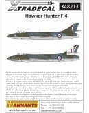 XTRADECAL 1/48 SCALE DECAL FOR PLASTIC MODEL KIT'S - 48213 - Hawker Hunter F.4  XD48213