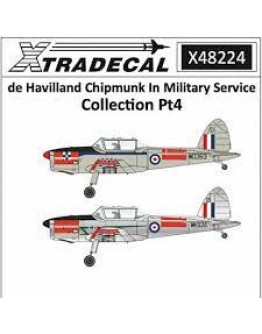 XTRADECAL 1/48 SCALE DECAL FOR PLASTIC MODEL KIT'S - 48224 - DH CHIPMUNK XD48224