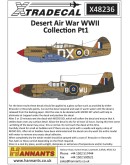 XTRADECAL 1/48 SCALE DECAL FOR PLASTIC MODEL KIT'S - 48236 - Desert Air War WWII Collection Pt1
