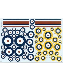 XTRADECAL 1/72 SCALE DECAL FOR PLASTIC MODEL KIT'S - 72045 - RAF Roundels Type A and A1 XD72045