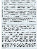 XTRADECAL 1/72 SCALE DECAL FOR PLASTIC MODEL KIT'S - 72065 - RAF Post War Serial Letters and Numbers, Black. 16", 18", 20", 24", 30", 36", 48" XD72065 