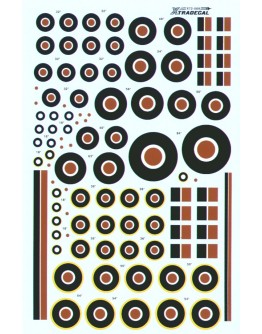 XTRADECAL 1/72 SCALE DECAL FOR PLASTIC MODEL KIT'S - 72069 - RAF Type C and C1 Roundels