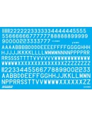 XTRADECAL 1/72 SCALE DECAL FOR PLASTIC MODEL KIT'S - 72129 - RAF POST WAR Serial Letters and Numbers 16", 18", 20", 24", 30" and 40" (Three Sheets)