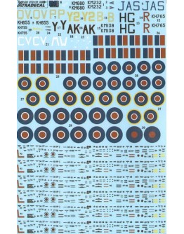 XTRADECAL 1/72 SCALE DECAL FOR PLASTIC MODEL KIT'S - 72131 - North American RAF P-51D Mustang XD72131